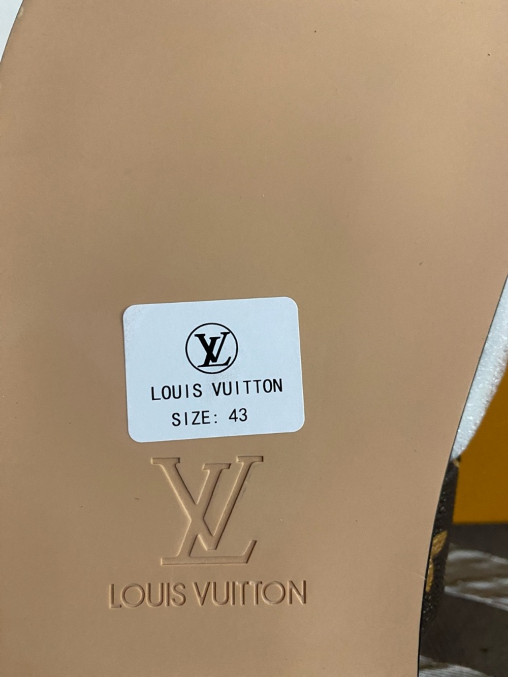 Louis Vuitton Brown Monogram Slide with Black Footbed - Picture 6 of 6
